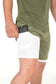 CRIUS-LIGHT MENS TRAINING SHORTS - KHAKI